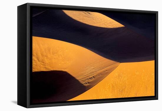 Namibia, Namib-Naukluft Park. Abstract Aerial Image of Sand Dunes-Wendy Kaveney-Framed Stretched Canvas