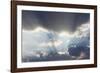 Namibia, Namib-Naukluft Park. God beams at sunset.-Jaynes Gallery-Framed Photographic Print