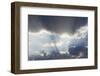 Namibia, Namib-Naukluft Park. God beams at sunset.-Jaynes Gallery-Framed Photographic Print