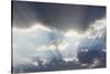 Namibia, Namib-Naukluft Park. God beams at sunset.-Jaynes Gallery-Stretched Canvas