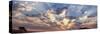 Namibia, Namib-Naukluft Park. Panoramic of God beams over desert at sunset.-Jaynes Gallery-Stretched Canvas