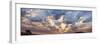 Namibia, Namib-Naukluft Park. Panoramic of God beams over desert at sunset.-Jaynes Gallery-Framed Premium Photographic Print