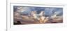 Namibia, Namib-Naukluft Park. Panoramic of God beams over desert at sunset.-Jaynes Gallery-Framed Photographic Print