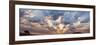 Namibia, Namib-Naukluft Park. Panoramic of God beams over desert at sunset.-Jaynes Gallery-Framed Photographic Print