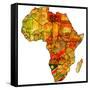 Namibia on Actual Map of Africa-michal812-Framed Stretched Canvas