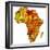 Namibia on Actual Map of Africa-michal812-Framed Premium Giclee Print