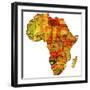 Namibia on Actual Map of Africa-michal812-Framed Premium Giclee Print