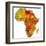 Namibia on Actual Map of Africa-michal812-Framed Art Print