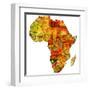 Namibia on Actual Map of Africa-michal812-Framed Art Print