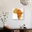 Namibia on Actual Map of Africa-michal812-Stretched Canvas displayed on a wall