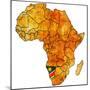 Namibia on Actual Map of Africa-michal812-Mounted Premium Giclee Print