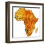 Namibia on Actual Map of Africa-michal812-Framed Art Print