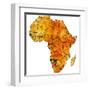 Namibia on Actual Map of Africa-michal812-Framed Art Print