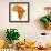 Namibia on Actual Map of Africa-michal812-Framed Art Print displayed on a wall