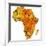 Namibia on Actual Map of Africa-michal812-Framed Art Print