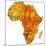 Namibia on Actual Map of Africa-michal812-Mounted Art Print