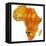 Namibia on Actual Map of Africa-michal812-Framed Stretched Canvas