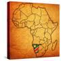 Namibia on Actual Map of Africa-michal812-Stretched Canvas