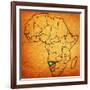 Namibia on Actual Map of Africa-michal812-Framed Art Print