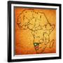 Namibia on Actual Map of Africa-michal812-Framed Art Print