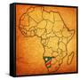 Namibia on Actual Map of Africa-michal812-Framed Stretched Canvas