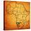 Namibia on Actual Map of Africa-michal812-Stretched Canvas