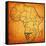 Namibia on Actual Map of Africa-michal812-Framed Stretched Canvas