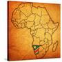 Namibia on Actual Map of Africa-michal812-Stretched Canvas