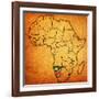 Namibia on Actual Map of Africa-michal812-Framed Art Print