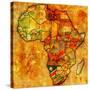 Namibia on Actual Map of Africa-michal812-Stretched Canvas