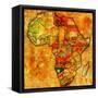 Namibia on Actual Map of Africa-michal812-Framed Stretched Canvas