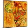 Namibia on Actual Map of Africa-michal812-Mounted Art Print