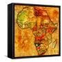 Namibia on Actual Map of Africa-michal812-Framed Stretched Canvas