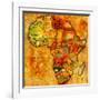 Namibia on Actual Map of Africa-michal812-Framed Art Print