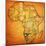 Namibia on Actual Map of Africa-michal812-Mounted Art Print