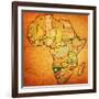 Namibia on Actual Map of Africa-michal812-Framed Art Print