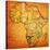 Namibia on Actual Map of Africa-michal812-Stretched Canvas