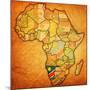 Namibia on Actual Map of Africa-michal812-Mounted Art Print