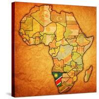 Namibia on Actual Map of Africa-michal812-Stretched Canvas