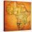 Namibia on Actual Map of Africa-michal812-Stretched Canvas