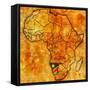 Namibia on Actual Map of Africa-michal812-Framed Stretched Canvas