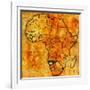 Namibia on Actual Map of Africa-michal812-Framed Art Print