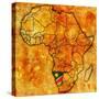 Namibia on Actual Map of Africa-michal812-Stretched Canvas