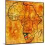 Namibia on Actual Map of Africa-michal812-Mounted Art Print