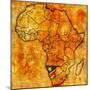 Namibia on Actual Map of Africa-michal812-Mounted Art Print