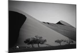 Namibia, Sossusvlei, Dune Sunset and Land Rover-Walter Bibikow-Mounted Photographic Print