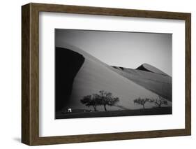 Namibia, Sossusvlei, Dune Sunset and Land Rover-Walter Bibikow-Framed Photographic Print