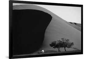 Namibia, Sossusvlei, Namib-Naukluft NP, Dune and Land Rover, Sunset-Walter Bibikow-Framed Photographic Print