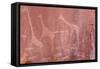 Namibia, Twyfelfontein. Ancient rock art at Twyfelfontein Country Lodge.-Jaynes Gallery-Framed Stretched Canvas