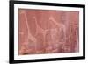 Namibia, Twyfelfontein. Ancient rock art at Twyfelfontein Country Lodge.-Jaynes Gallery-Framed Photographic Print